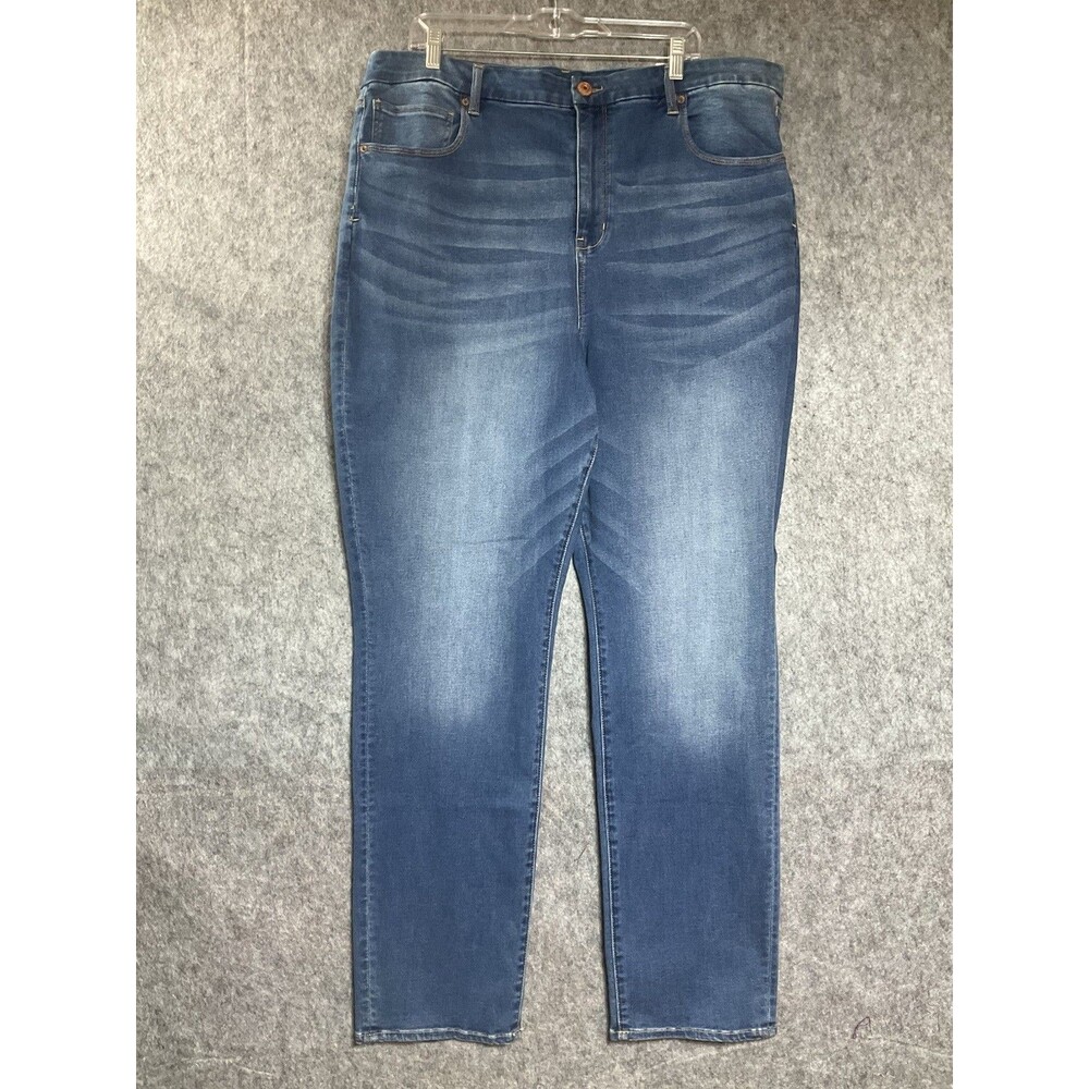 American Eagle Jeans Womens 24 Long Blue Denim Curvy High Rise Stretch 40x31 New